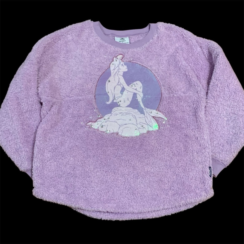 RARE Disney The Little Mermaid Spirit Jersey Fleece Sherpa Sweater Women’s S